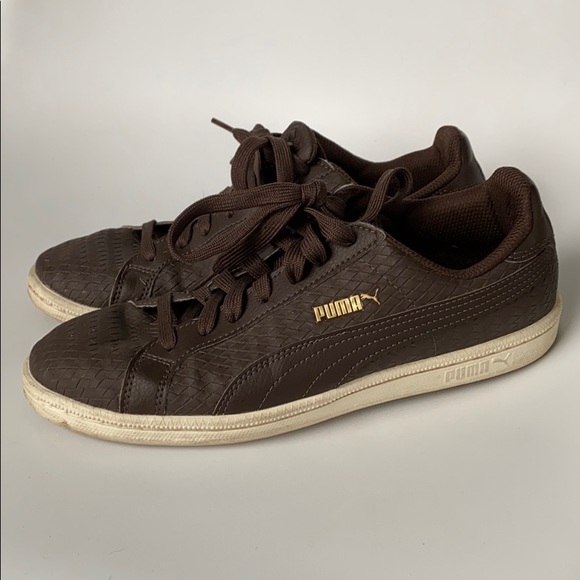 Retro Faux Leather Puma Sneakers - Picture 2 of 7
